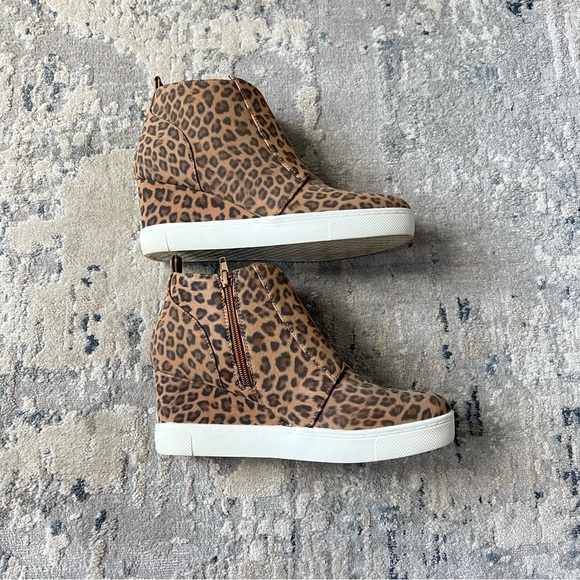 Leopard Print Wedge Booties - Picture 3 of 4